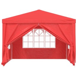 VidaXL Namiot Imprezowy 300 x 300 x 255 cm czerwony PE i stal