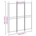 3-PANELOWY PARAWAN BEŻOWY 150X180CM TKANINA