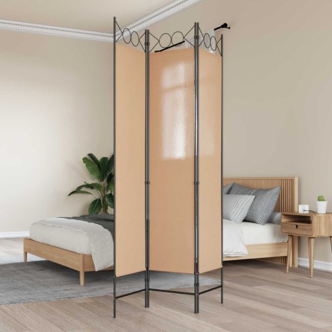 3-PANELOWY PARAWAN BEŻOWY 120X200CM TKANINA