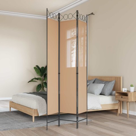 3-PANELOWY PARAWAN BEŻOWY 120X220CM TKANINA