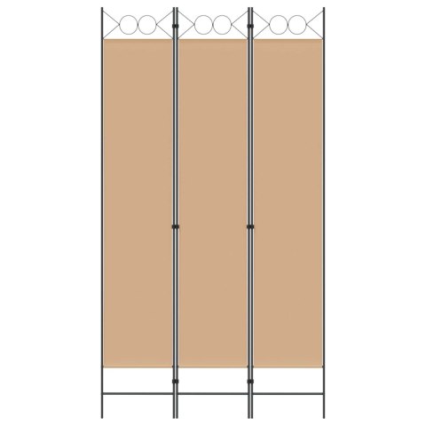 3-PANELOWY PARAWAN BEŻOWY 120X220CM TKANINA