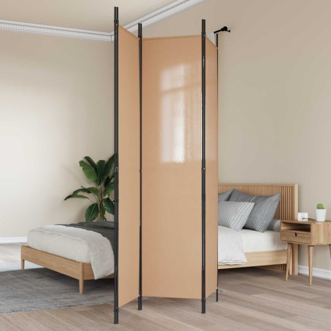 3-PANELOWY PARAWAN BEŻOWY 150X220CM TKANINA