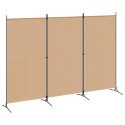 3-PANELOWY PARAWAN BEŻOWY 260X180CM TKANINA