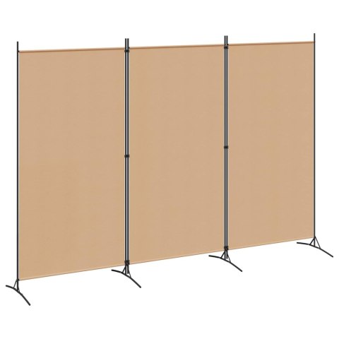 3-PANELOWY PARAWAN BEŻOWY 260X180CM TKANINA