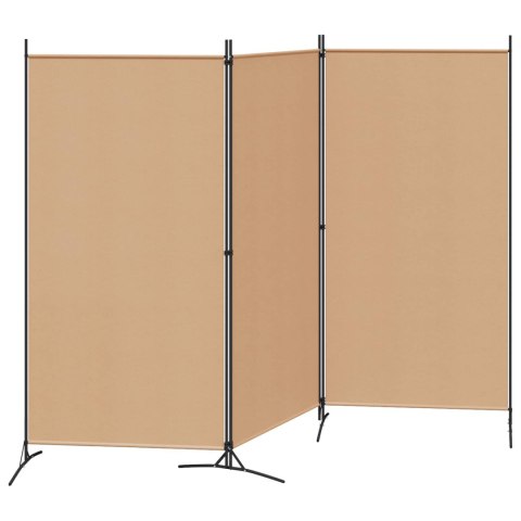 3-PANELOWY PARAWAN BEŻOWY 260X180CM TKANINA