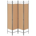 4-PANELOWY PARAWAN BEŻOWY 160X180CM TKANINA