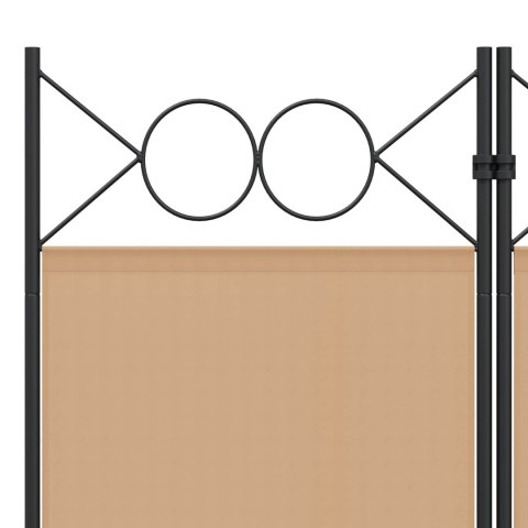 4-PANELOWY PARAWAN BEŻOWY 160X180CM TKANINA