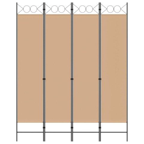 4-PANELOWY PARAWAN BEŻOWY 160X200CM TKANINA
