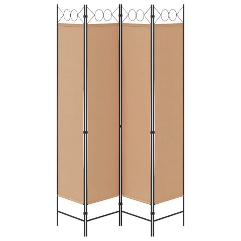 4-PANELOWY PARAWAN BEŻOWY 160X200CM TKANINA