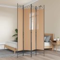 4-PANELOWY PARAWAN BEŻOWY 160X220CM TKANINA