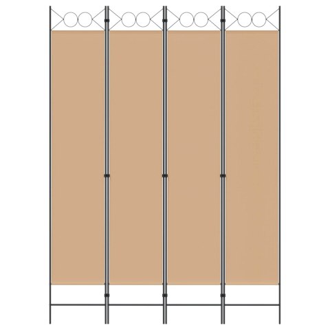 4-PANELOWY PARAWAN BEŻOWY 160X220CM TKANINA