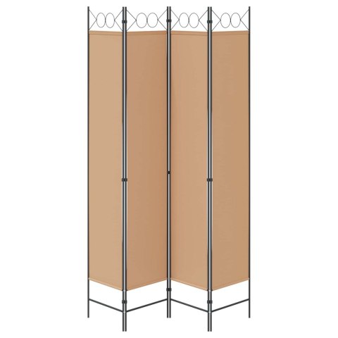 4-PANELOWY PARAWAN BEŻOWY 160X220CM TKANINA