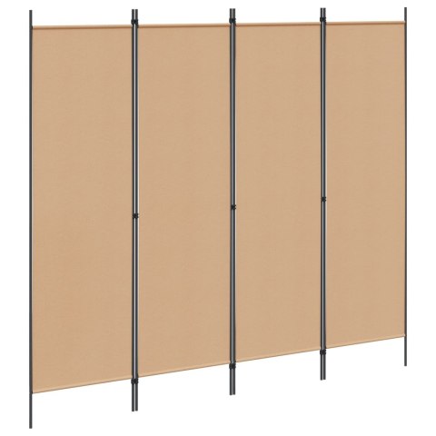 4-PANELOWY PARAWAN BEŻOWY 200X180CM TKANINA