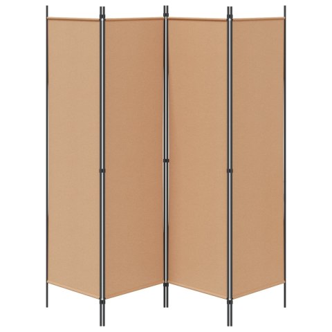 4-PANELOWY PARAWAN BEŻOWY 200X180CM TKANINA