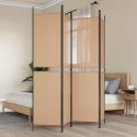4-PANELOWY PARAWAN BEŻOWY 200X200CM TKANINA