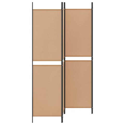 4-PANELOWY PARAWAN BEŻOWY 200X200CM TKANINA