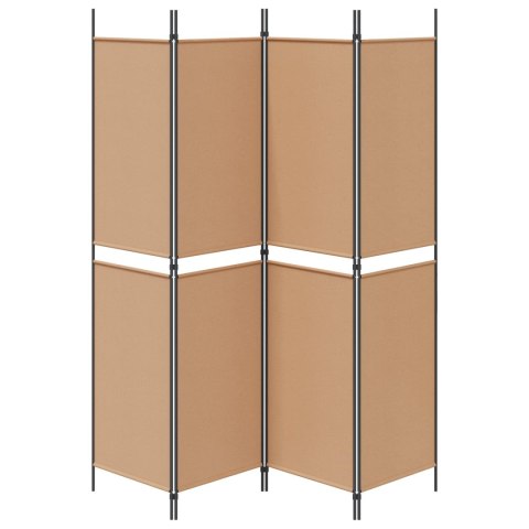 4-PANELOWY PARAWAN BEŻOWY 200X200CM TKANINA