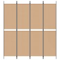 4-PANELOWY PARAWAN BEŻOWY 200X220CM TKANINA