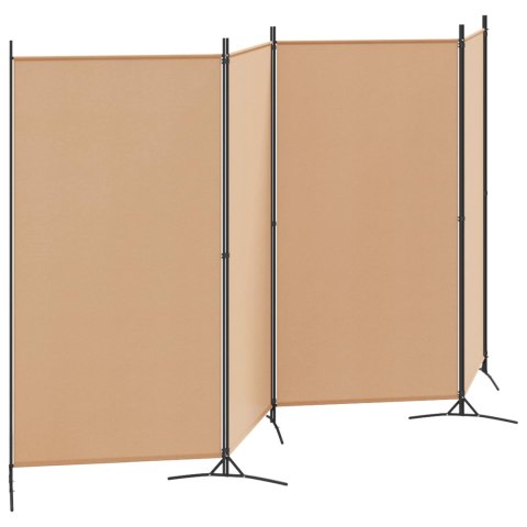 4-PANELOWY PARAWAN BEŻOWY 346X180CM TKANINA