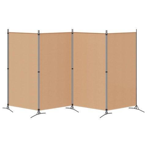 4-PANELOWY PARAWAN BEŻOWY 346X180CM TKANINA