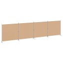 4-PANELOWY PARAWAN BEŻOWY 698X180CM TKANINA