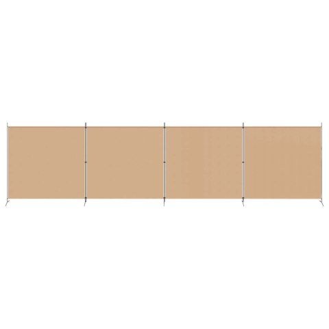 4-PANELOWY PARAWAN BEŻOWY 698X180CM TKANINA