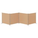 4-PANELOWY PARAWAN BEŻOWY 698X180CM TKANINA
