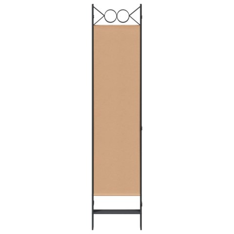 5-PANELOWY PARAWAN BEŻOWY 200X180CM TKANINA