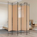 5-PANELOWY PARAWAN BEŻOWY 200X200CM TKANINA