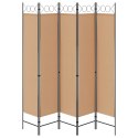 5-PANELOWY PARAWAN BEŻOWY 200X200CM TKANINA