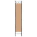 5-PANELOWY PARAWAN BEŻOWY 200X220CM TKANINA