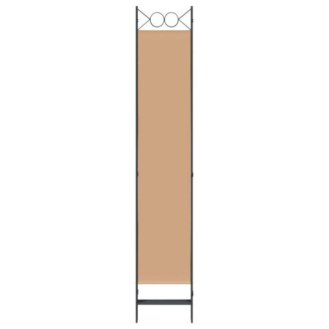 5-PANELOWY PARAWAN BEŻOWY 200X220CM TKANINA