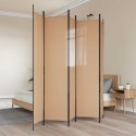 5-PANELOWY PARAWAN BEŻOWY 250X220CM TKANINA