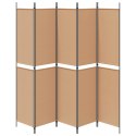 5-PANELOWY PARAWAN BEŻOWY 250X220CM TKANINA