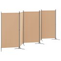 5-PANELOWY PARAWAN BEŻOWY 433X180CM TKANINA