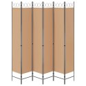 EKSPRESOWY 6-PANELOWY PARAWAN BEŻOWY 240X220CM TKANINA