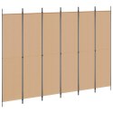 EKSPRESOWY 6-PANELOWY PARAWAN BEŻOWY 300X220CM TKANINA