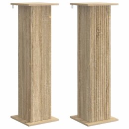 VidaXL Stojak na rośliny 2 pcs dąb Sonoma 30,5 x 30 x 100,5 cm