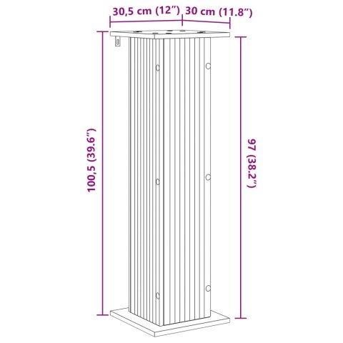 VidaXL Stojak na rośliny 2 pcs dąb Sonoma 30,5 x 30 x 100,5 cm