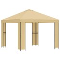 VidaXL Altana 3 x 3 m kremowy Poliester i Stal 190