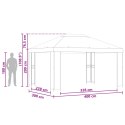 VidaXL Altana 4 × 3 m zielony Poliester i Stal 190