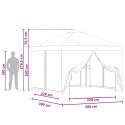 VidaXL Altana ogrodowa ze ścianami bocznymi 3 x 3 m niebieski