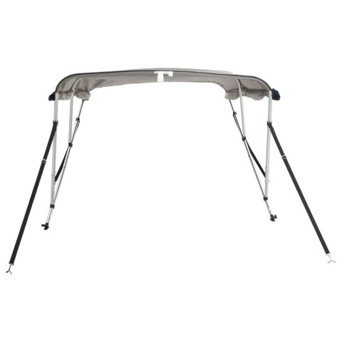 VidaXL Daszek bimini ze ściankami, 3 pałąki, 183x(154-167)x137 cm
