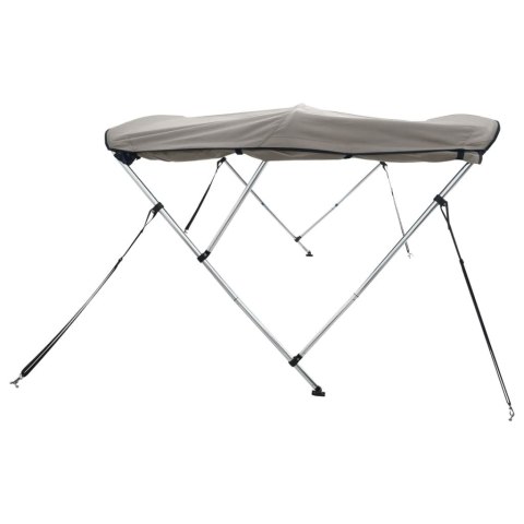 VidaXL Daszek bimini ze ściankami, 3 pałąki, 183x(154-167)x137 cm