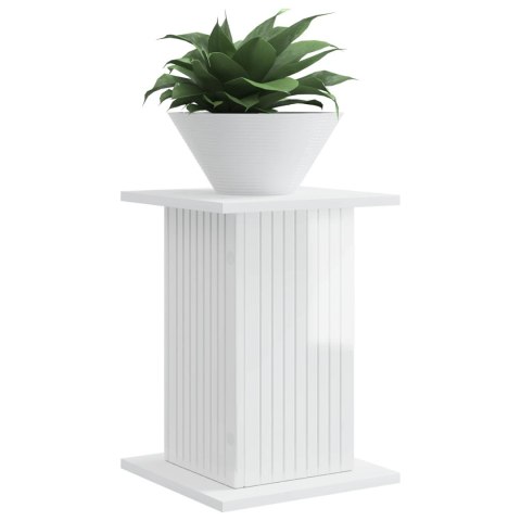 VidaXL Stojak na rośliny 2 pcs Biały wysoki połysk 30,5 x 30 x 43 cm