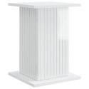 VidaXL Stojak na rośliny 2 pcs Biały wysoki połysk 30,5 x 30 x 43 cm