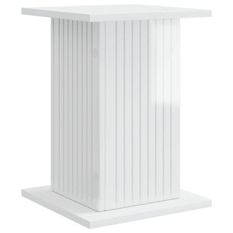 VidaXL Stojak na rośliny 2 pcs Biały wysoki połysk 30,5 x 30 x 43 cm