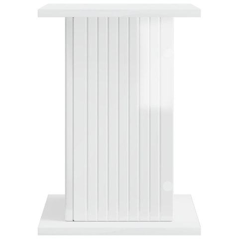 VidaXL Stojak na rośliny 2 pcs Biały wysoki połysk 30,5 x 30 x 43 cm