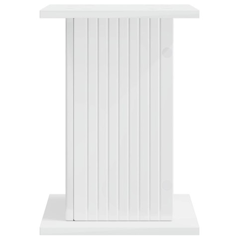 VidaXL Stojak na rośliny 2 pcs Biały wysoki połysk 30,5 x 30 x 43 cm