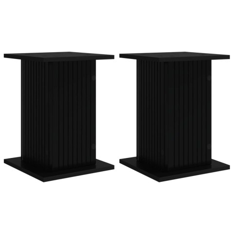 VidaXL Stojak na rośliny 2 pcs Czarny 30,5 x 30 x 43 cm